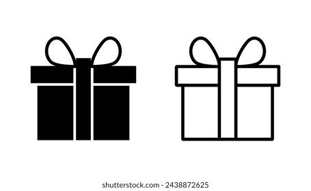Gift icon set. gift vector icon. birthday gift