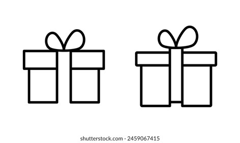 Gift icon set. gift vector icon. birthday gift