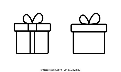 Gift icon set. gift vector icon. birthday gift