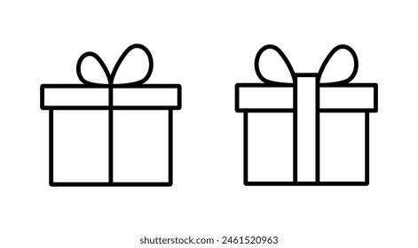 Gift icon set. gift vector icon. birthday gift