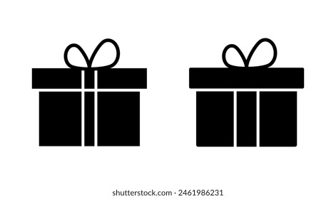 Gift icon set. gift vector icon. birthday gift