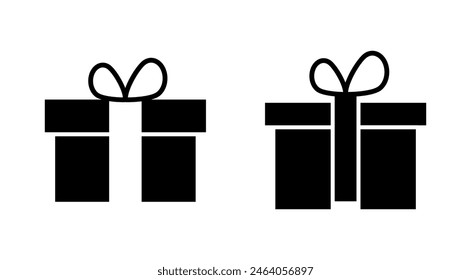 Gift icon set. gift vector icon. birthday gift