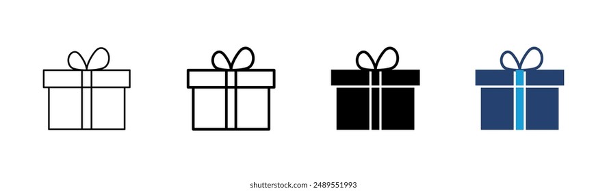 Gift icon set. gift vector icon. birthday gift