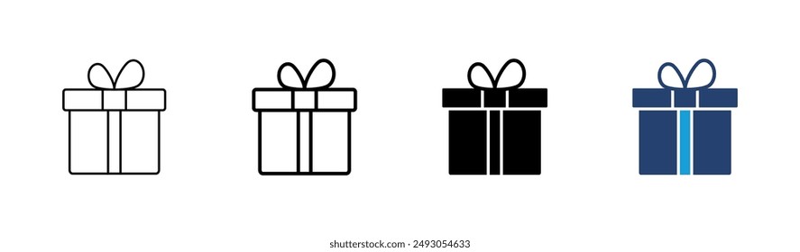 Conjunto de iconos de regalo. Vector de regalo. regalo de cumpleaños