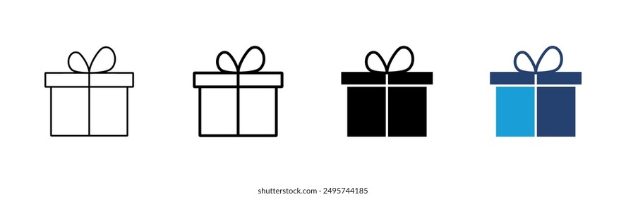 Gift icon set. gift vector icon. birthday gift