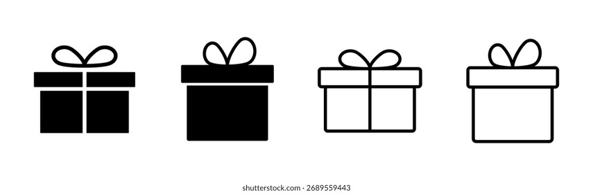 Geschenksymbol-Set. Geschenkvektorsymbol. Geburtstagsgeschenk