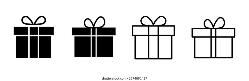 Geschenksymbol-Set. Geschenkvektorsymbol. Geburtstagsgeschenk