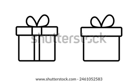 Gift icon set. gift vector icon. birthday gift