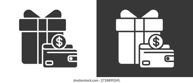 Gift Icon Set Vector Collection Isolated In Black And White