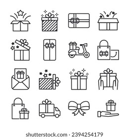 Gift-Symbol-Set, Vektorgrafik