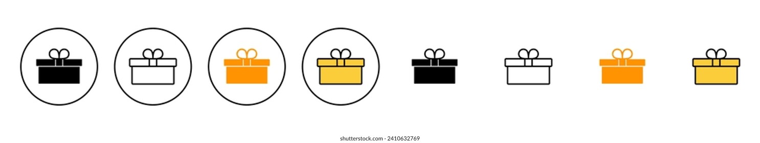 Gift icon set  vector. gift sign and symbol. birthday gift