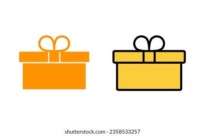 Juego de iconos de regalo para la aplicación web y móvil. signo de regalo y símbolo. regalo de cumpleaños