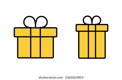 Gift icon set  for web and mobile app. gift sign and symbol. birthday gift