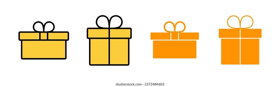 Gift icon set  for web and mobile app. gift sign and symbol. birthday gift