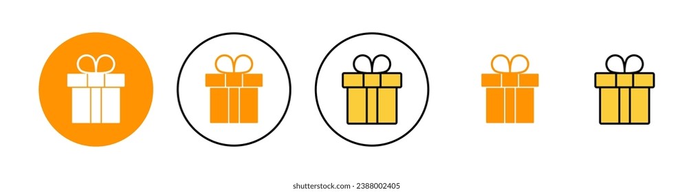 Gift icon set  for web and mobile app. gift sign and symbol. birthday gift