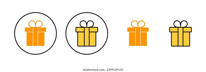 Gift icon set  for web and mobile app. gift sign and symbol. birthday gift