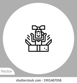 Gift icon sign vector,Symbol, logo illustration for web and mobile
