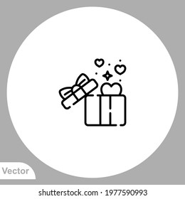 Gift icon sign vector,Symbol, logo illustration for web and mobile
