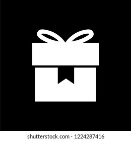 Gift icon simple flat style vector illustration.