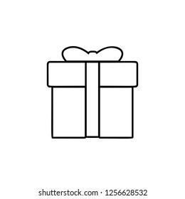 gift icon. Simple outline vector of party set icons for UI and UX, website or mobile application