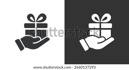 Gift icon. Solid glyph series icon