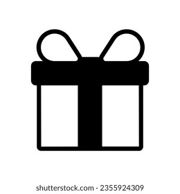 gift icon solid style vector