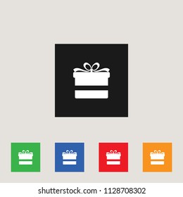 Gift icon, stock vector illustration, EPS10.