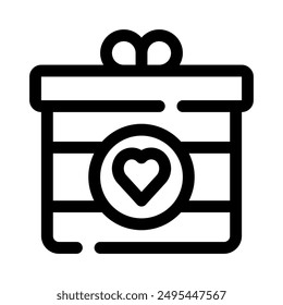 gift icon with style outline