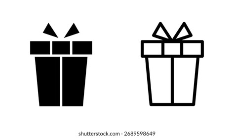 Gift icon symbol for apps and websites. gift sign and symbol. birthday gift