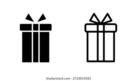 Geschenksymbol für Apps und Websites. Geschenkzeichen und -symbol. Geburtstagsgeschenk