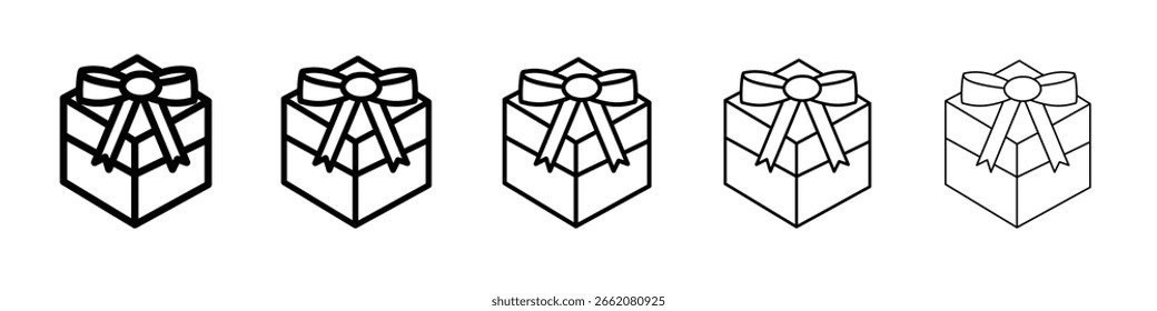 Gift icon Symbol concept for web design.simple line vector icon. logo illustration.