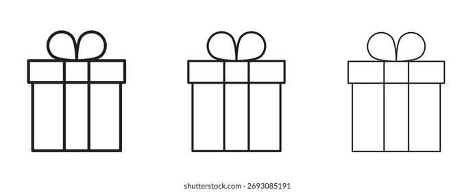 Gift icon symbol. Linear style sign for mobile concept