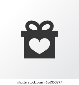 Gift Icon Symbol. Premium Quality Isolated Present Element In Trendy Style.