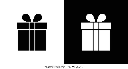 Gift icon symbol. simple flat symbol on blank background.