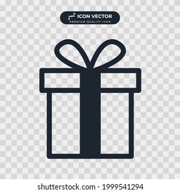 gift icon symbol template for graphic and web design collection logo vector illustration