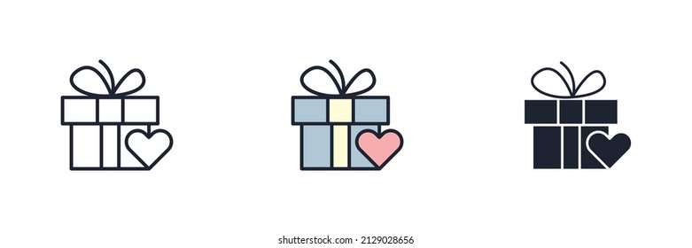 gift icon symbol template for graphic and web design collection logo vector illustration