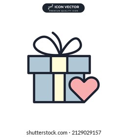 gift icon symbol template for graphic and web design collection logo vector illustration