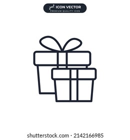 gift icon symbol template for graphic and web design collection logo vector illustration