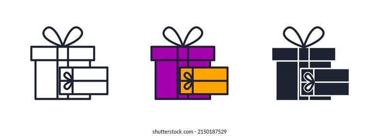 gift icon symbol template for graphic and web design collection logo vector illustration