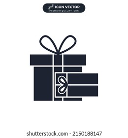 gift icon symbol template for graphic and web design collection logo vector illustration