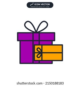gift icon symbol template for graphic and web design collection logo vector illustration
