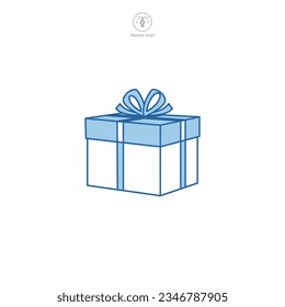 Icono de regalo Ilustración vectorial aislada en fondo blanco