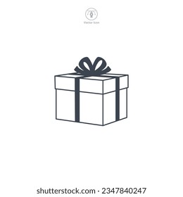 Gift icon symbol vector illustration isolated on white background