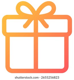 Símbolo de icono de regalo. Ilustración vectorial.