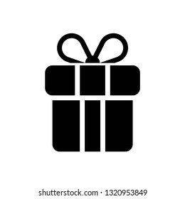 gift icon symbol vector. on white background