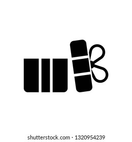 gift icon symbol vector. on white background