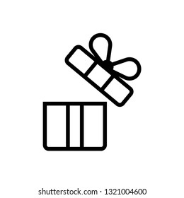 gift icon symbol vector. on white background