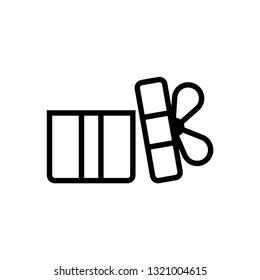 gift icon symbol vector. on white background