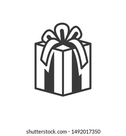 Gift icon template color editable. Gift symbol vector sign isolated on white background.
