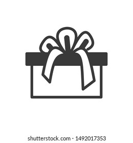 Gift icon template color editable. Gift symbol vector sign isolated on white background.
